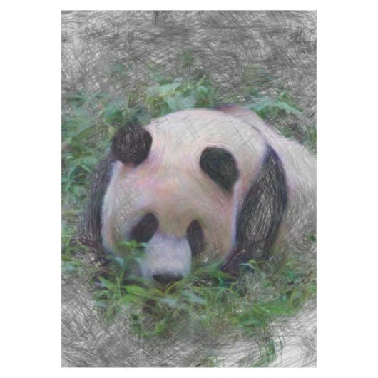 動物芸術的パンダ テーブルクロス (正面)