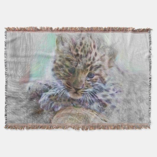 動物芸術的ベビー スローブランケット (正面)