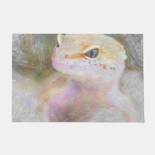 動物芸術的動物 ドアマット (正面)