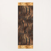 動物虎プリント金ゴールドエレガント金属ガラス ヨガマット (裏面)