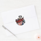 動物虐待に対するスティッカー ラウンドシール (封筒)