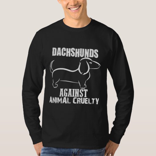 動物虐待に対するダシュント Tシャツ (正面)