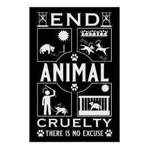 動物虐待を終わらせる ポスター