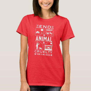 動物虐待を終わらせる Tシャツ