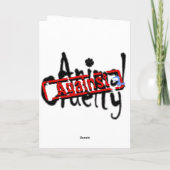 動物虐待クリスマスカードに反対する シーズンカード (裏面)