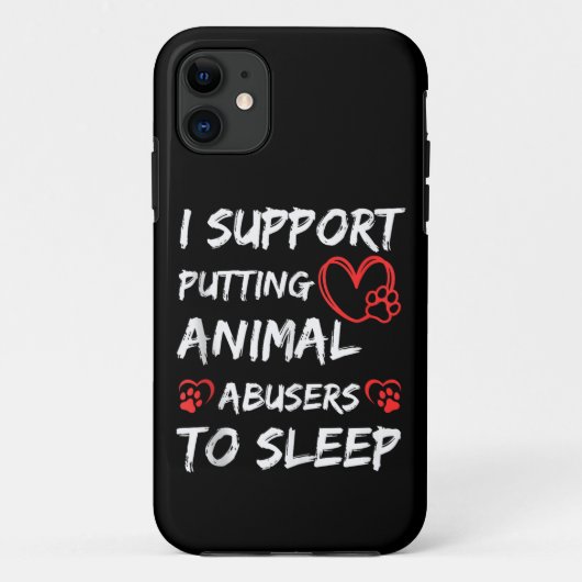 動物虐待者には眠ってもらうべき 犬 猫 Case-Mate iPhoneケース (裏面)
