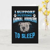 動物虐待者の睡眠を支持 カード (黄色い花)
