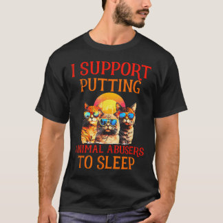 動物虐待者を眠らせて Tシャツ