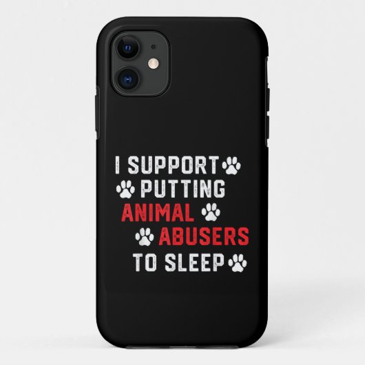 動物虐待者を眠らせろを支持 Funny An Case-Mate iPhoneケース (裏面)