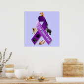 動物虐待認識度ストップリボン(動物虐待) ポスター (キッチン)