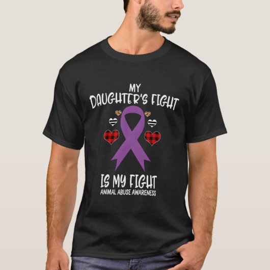 動物虐待認識度娘の戦いは私のF Tシャツ (正面)