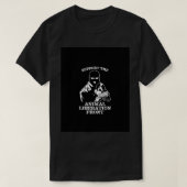 動物解放戦線のグラフィックT-Shirをサポート Tシャツ (デザイン正面)