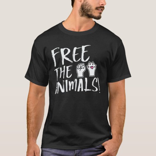 動物解放 福祉 ベジタリアン 抗議 ビーガン Tシャツ (正面)