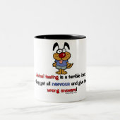 動物試験用ユーモア ツートーンマグカップ (中央)