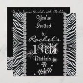 動物誕生会（18歳）と動物デザイン招待状 招待状 (正面/裏面)