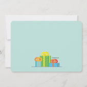 動物誕生日トレイン招待状 招待状 (裏面)