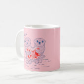 動物読の本パーソナライズされたバレンタインデー コーヒーマグカップ (正面左)