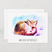 *~動物赤キツネAp18抽象芸術野生動物はっきりした ポストカード (正面/裏面)