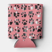 動物足プリント 缶クーラー (正面)