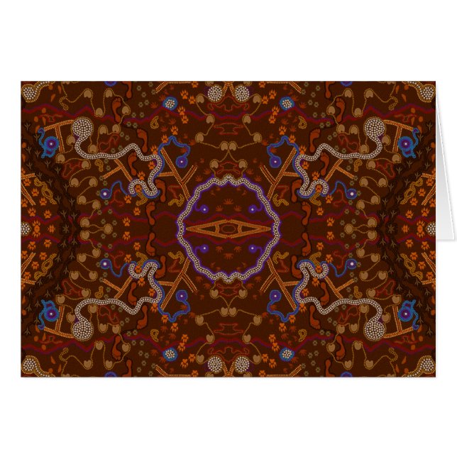 動物跡のあるオーストラリアのアボリジニの歩道 (正面横)