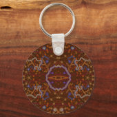 動物跡のあるオーストラリア先住民の歩道 キーホルダー (正面)