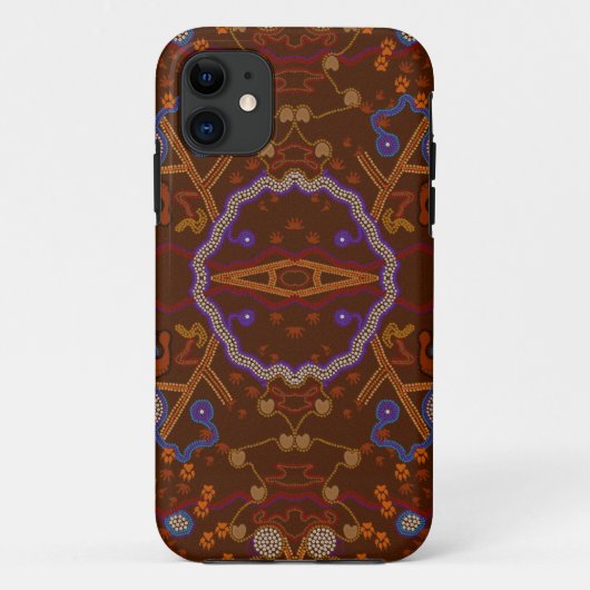 動物跡のあるオーストラリア先住民の歩道 Case-Mate iPhoneケース (裏面)