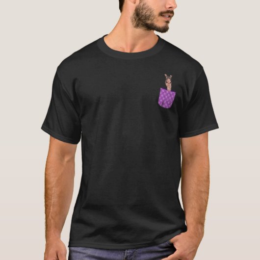 動物農家ファーム動物かわいいポケットロバ1 Tシャツ (正面)
