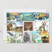 動物郵便切手国際的コラージカード (正面)