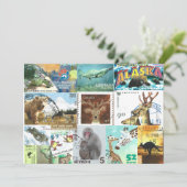 動物郵便切手国際的コラージカード (スタンド正面)