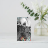 動物里親ボランティアかわいいペットの写真 名刺 (スタンド正面)