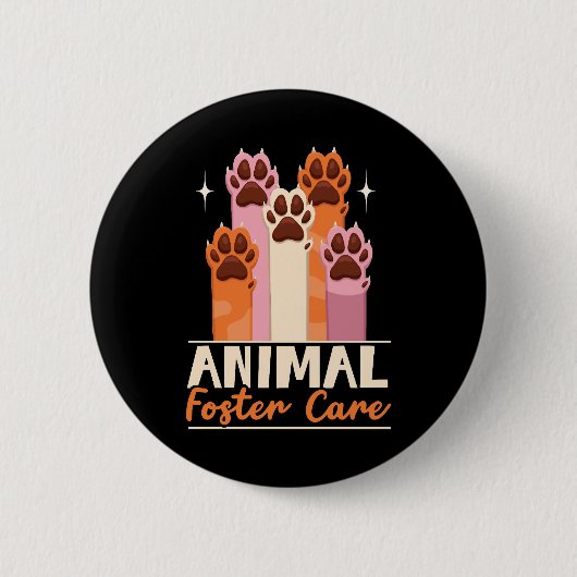 動物里親気に護動物救護 缶バッジ (正面)