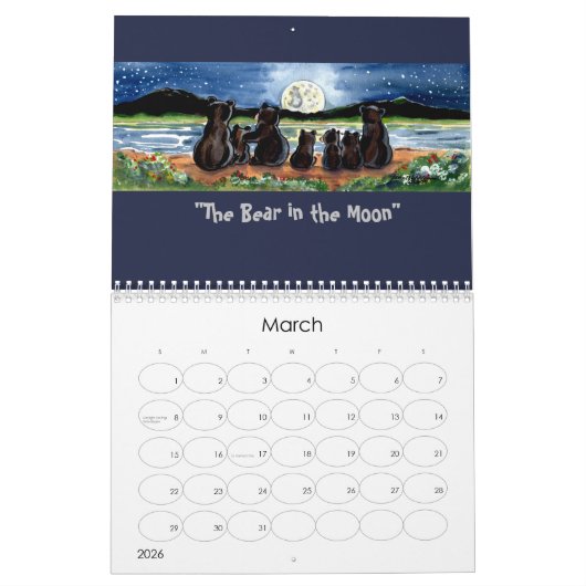 動物野生動物の月 – 毎年恒例のカレンダーアートウサギ カレンダー (3月 2026)
