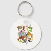 動物野生動物の誕生日パーティー動物園の日26 Ani キーホルダー (正面)