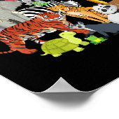 動物野生動物の誕生日パーティー動物園の日26 Ani ポスター (角)