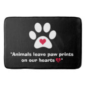 「動物離れの手が私たちのハートに印を…」 バスマット (正面)