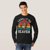 動物離れの齧歯動物をビーバーに Tシャツ (正面フル)