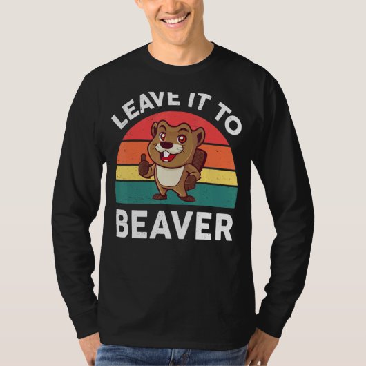 動物離れの齧歯動物をビーバーに Tシャツ (正面)