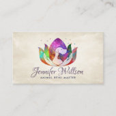 動物霊気ヒーリングウォーターカラーアート 名刺 (正面)