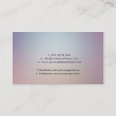 動物霊気ヒーリングウォーターカラーアート 名刺 (裏面)