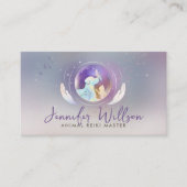 動物霊気ヒーリングウォーターカラーアート 名刺 (正面)