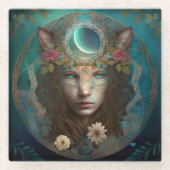 動物霊神秘ファンタジー ガラスコースター (正面)