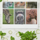 動物顔 キッチンタオル (折り畳み)