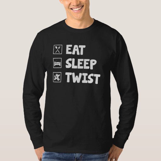 動物食べ形バロを作るスリープツイストバルーン Tシャツ (正面)