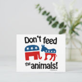 動物食べ物を与えを避ける – ポストカード (スタンド正面)