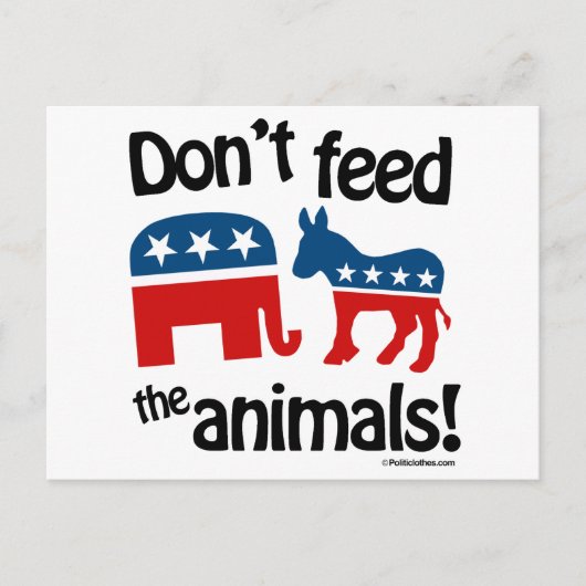 動物食べ物を与えを避ける – ポストカード (正面)