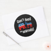 動物食べ物を与えを避ける ラウンドシール (封筒)