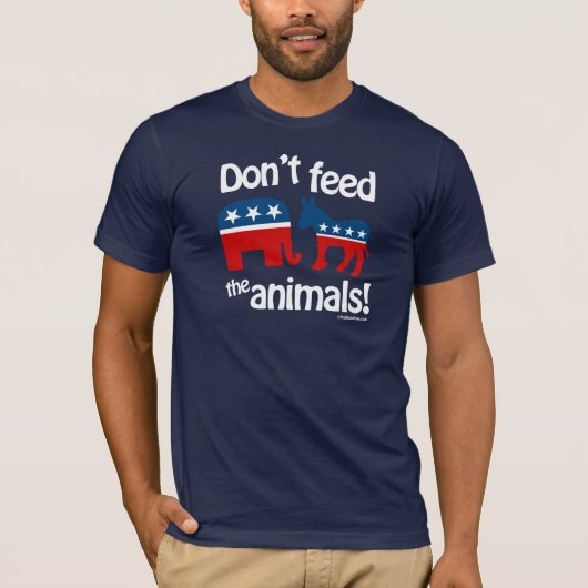 動物食べ物を与えを避ける Tシャツ (正面)