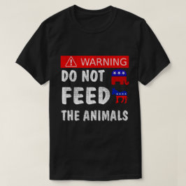 動物食べ物を与えを避ける Tシャツ
