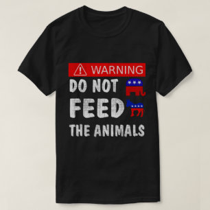 動物食べ物を与えを避ける Tシャツ