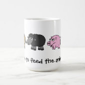 動物食べ物を与え達に時間を!仮想農家 コーヒーマグカップ (中央)